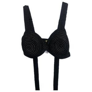 Cult Gaia Black Spiral Bra